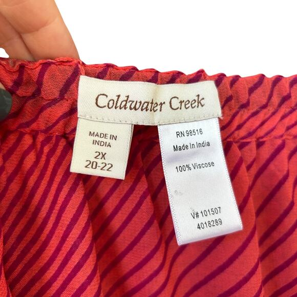 Coldwater Creek Women's Reversible Skirt Size 2X (20-22) Pink Prints - Picture 2 of 3
